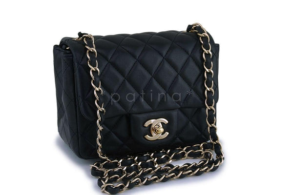 Chanel Black Square Mini Classic Flap Bag GHW - Boutique Patina