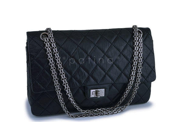 Chanel Black Medium 226 2.55 Reissue Classic Double Flap Bag RHW - Boutique Patina