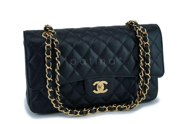 Chanel Black Caviar Medium Classic Double Flap Bag GHW (NEW) - Boutique Patina
