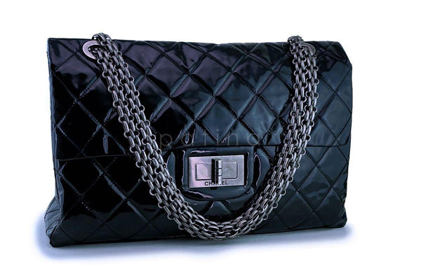 Chanel Black 19in Giant Jumbo XXL Classic Reissue Flap Bag RHW - Boutique Patina