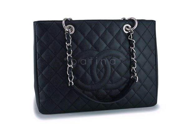 Chanel Black Caviar Timeless Grand Shopper Tote GST Bag SHW - Boutique Patina