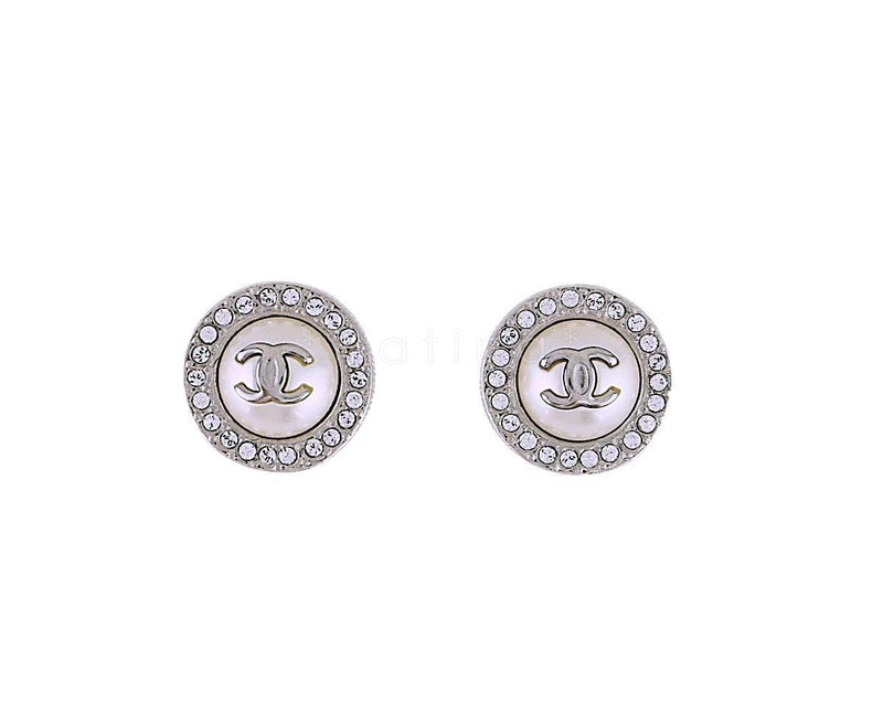 Chanel METIERS d'Art Crystal, Pearl & CC Logo Chandelier Earrings
