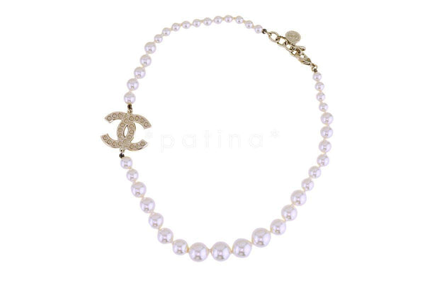 Chanel 100th Anniversary Pearl Classic CC Choker Necklace A64757 - Boutique Patina