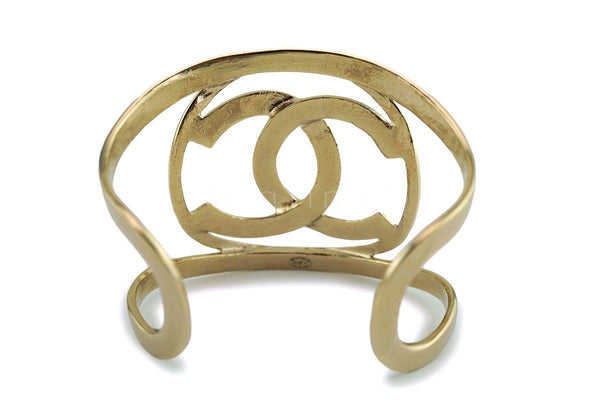 Chanel 16A Champagne Gold Limited Cuff Bracelet - Boutique Patina