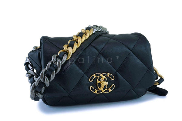 NIB Chanel 20C Black Lambskin Chanel 19 Fanny Pack Belt Bag Limited - Boutique Patina