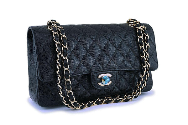 NIB Chanel Black Caviar Medium Classic Double Flap Bag GHW - Boutique Patina