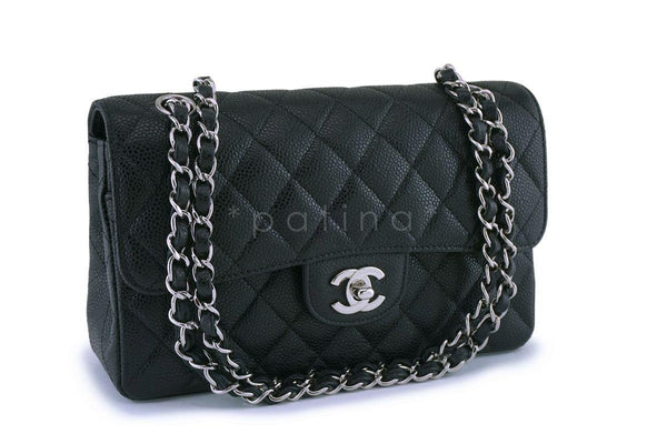 Chanel Black Small Caviar Classic Double Flap Bag SHW - Boutique Patina