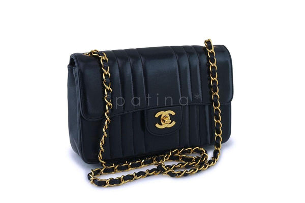 Chanel Vintage Black Lambskin Small Mademoiselle Classic Flap Bag 24k GHW - Boutique Patina