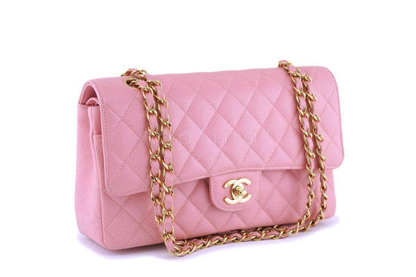 06 Chanel Pink Caviar Medium Classic Double Flap Bag 24k GHW - Boutique Patina