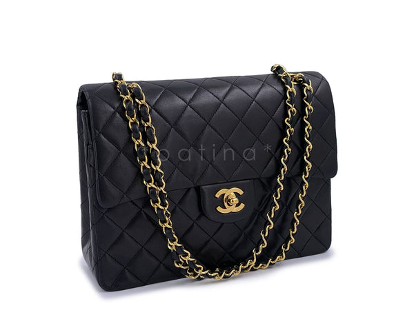 Chanel Vintage Tall Medium Classic Double Flap Bag 24k GHW - Boutique Patina