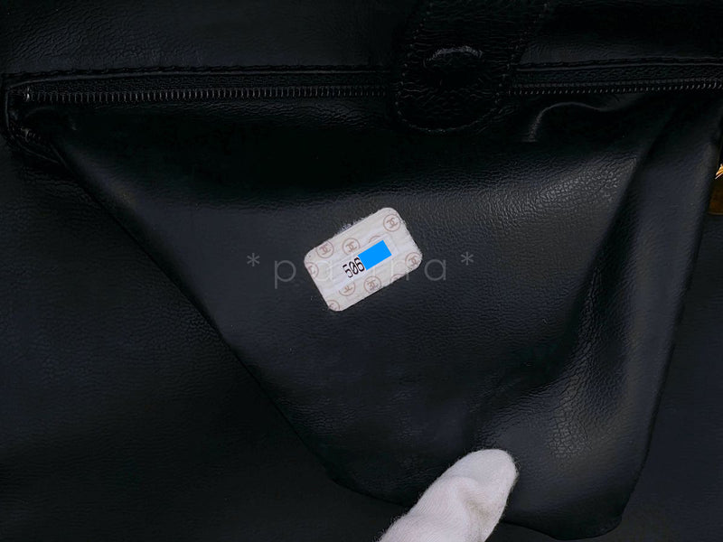 Chanel Vintage 1990s Lunch Box Black Patent Leather Handbag