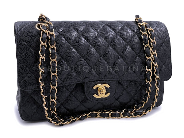 Chanel Black Caviar Medium Classic Double Flap Bag GHW
