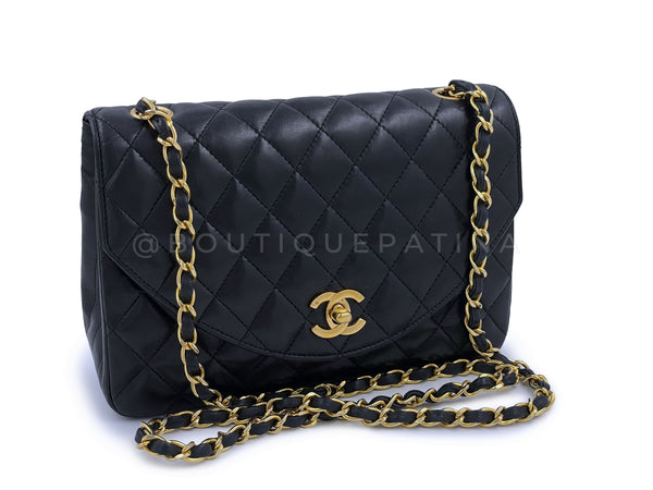 Chanel 1989 Vintage Classic Curved Flap Bag Black 24k GHW - Boutique Patina