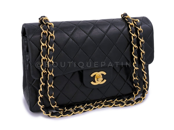 Chanel 1998 Vintage Black Small Classic Double Flap Bag 24k GHW - Boutique Patina