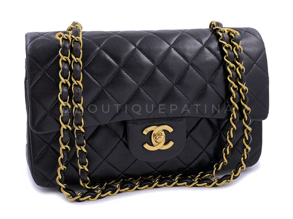 Chanel 1994 Vintage Black Small Classic Double Flap Bag 24k GHW