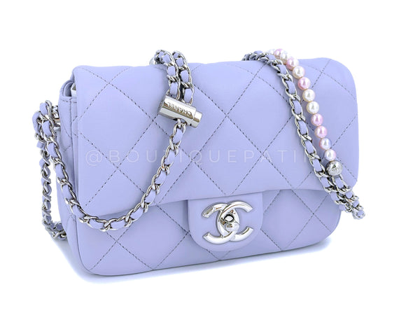 NIB 19S Chanel Iridescent Taupe Beige Rose Gold Pearly CC Wallet on Chain  WOC Flap Bag - Boutique Patina