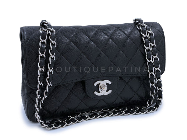 Pristine Chanel Black Caviar Small Classic Double Flap Bag SHW - Boutique Patina