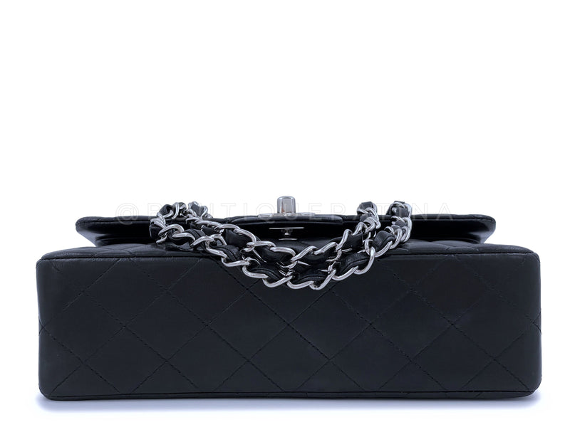 Chanel Black Lambskin Small Classic Double Flap Bag SHW - Boutique Patina