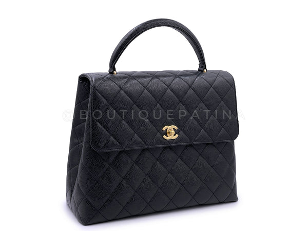 NWT 17S Chanel Caviar Boy So Black Classic Flap Bag – Boutique Patina