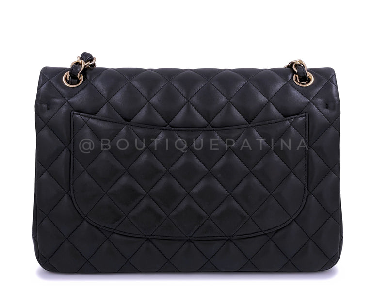 Chanel Black Lambskin Jumbo Classic Double Flap Bag GHW Boutique