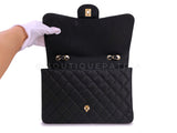 Chanel Black Caviar Jumbo Classic Flap Bag Single GHW - Boutique Patina