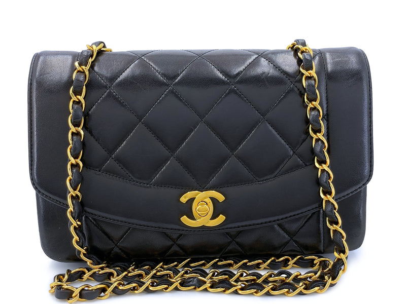 Pristine Chanel Vintage 1994 Small Black Diana Flap Bag 24k GHW – Boutique  Patina