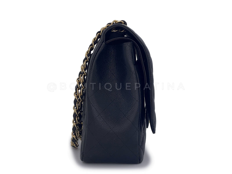 Chanel Black Caviar Maxi Classic Double Flap Bag GHW - Boutique Patina
