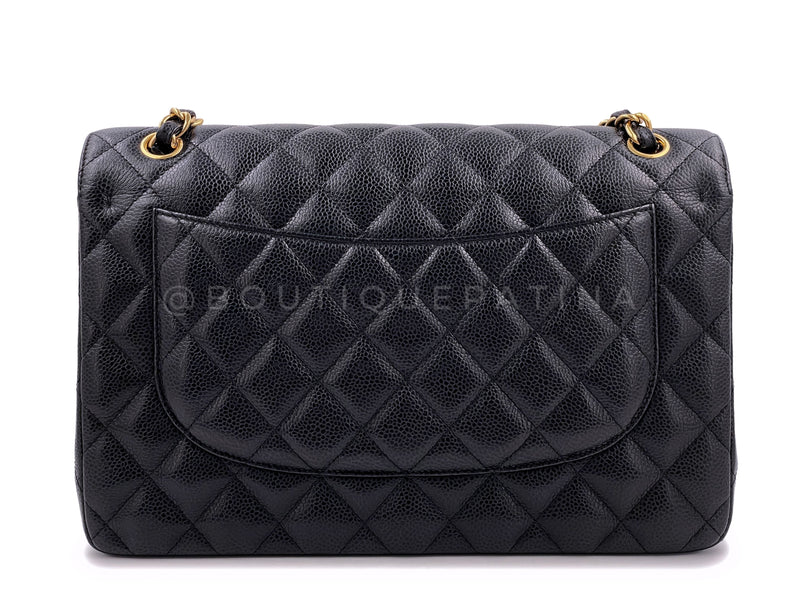 Chanel Black Caviar Jumbo Classic Double Flap Bag GHW – Boutique Patina