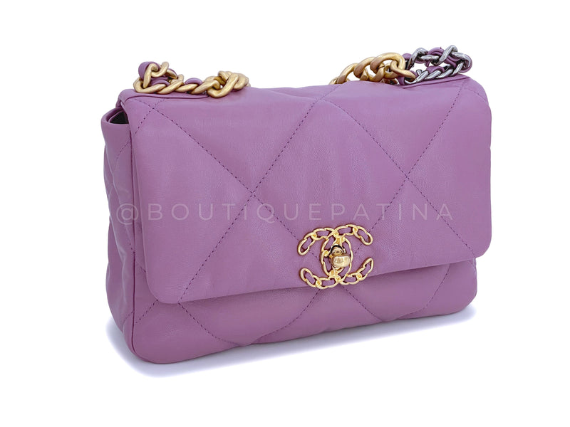 Chanel 19 20b Lavender Mauve Medium Flap Bag