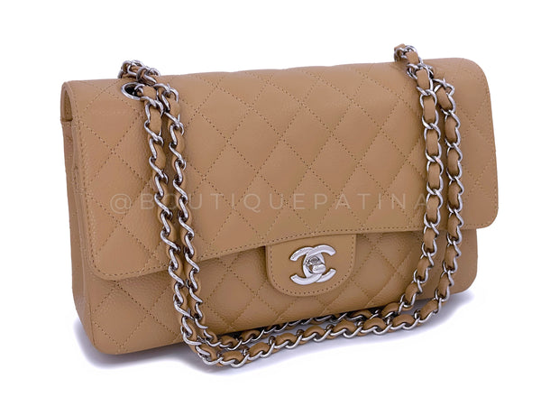 Chanel Beige Caviar Medium Classic Double Flap Bag SHW - Boutique Patina