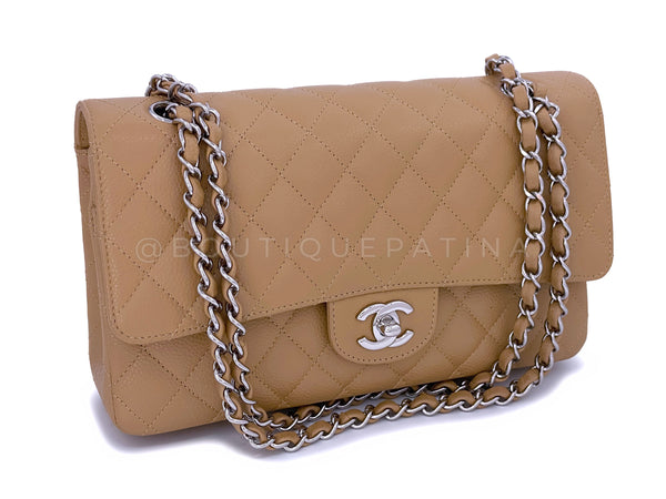 Chanel Peach Caviar Medium Flap GHW Bag