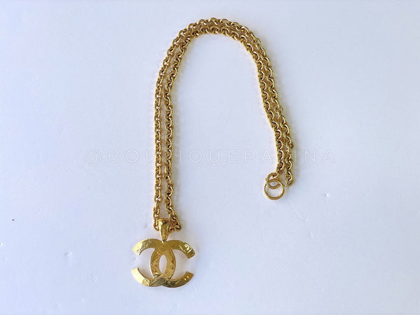 Chanel 94P Vintage Long Quilted CC Statement Necklace - Boutique Patina