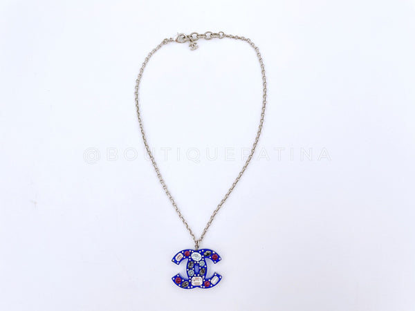 Chanel Tree and Clover CC Logo Resin Pendant Necklace