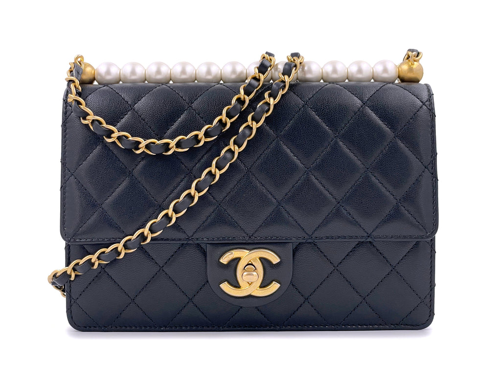 Chanel Blue Butter Lambskin Flap Bag - Vintage Lux