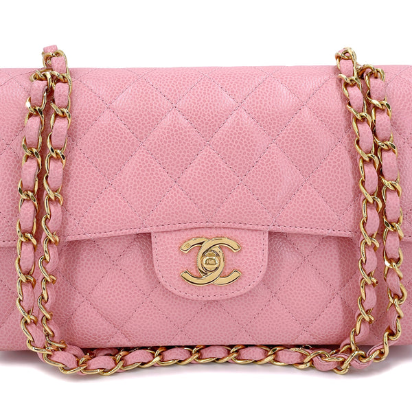 Used Chanel 2004/2005 Rose Sakura Pink Caviar Mini Flap Bag
