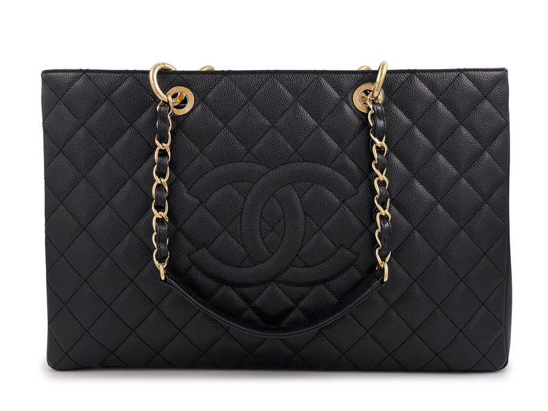 Chanel Black Caviar XL GST Grand Shopper Tote Bag GHW
