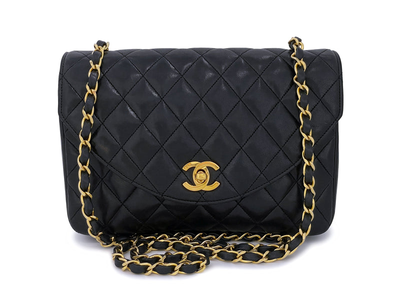 Chanel Small Classic Double Flap Bag A01113 Black Leather Lambskin