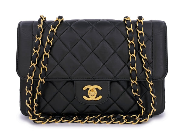 Chanel 1996 Vintage Small Black Quilted Classic Single Flap Bag 24k GHW