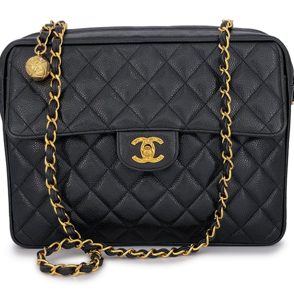 Chanel Vintage Black Caviar Flap Camera Case Bag 24k GHW – Boutique Patina