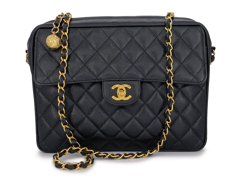 Chanel Vintage Black Caviar Flap Camera Case Bag 24k GHW – Boutique Patina