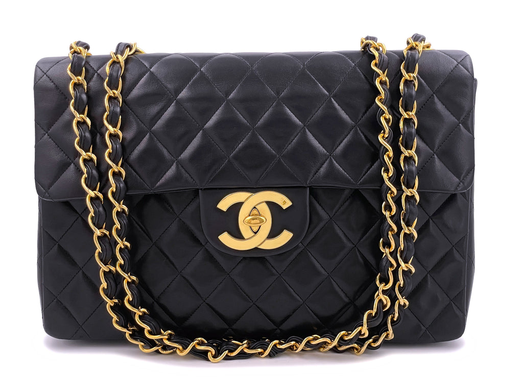 Chanel 1994 Vintage Parent Child Bag Kelly Flap Set Black 24k GHW –  Boutique Patina