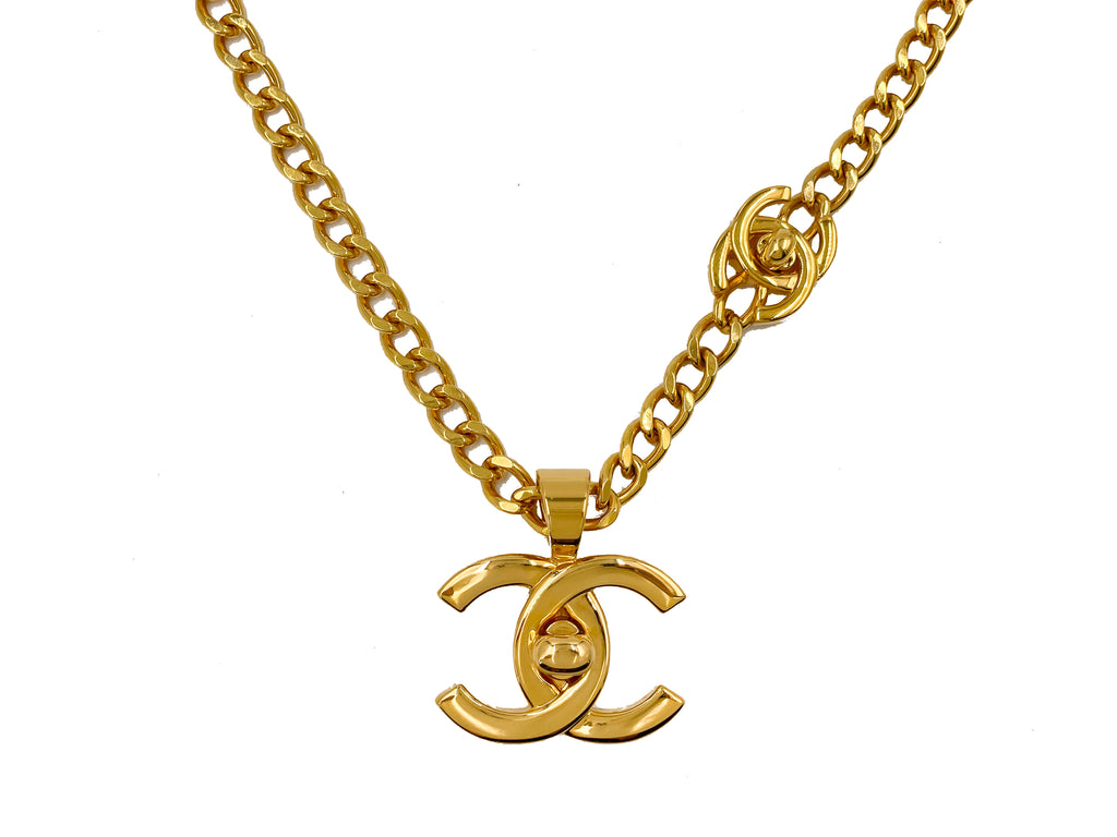 chanel gold choker chain