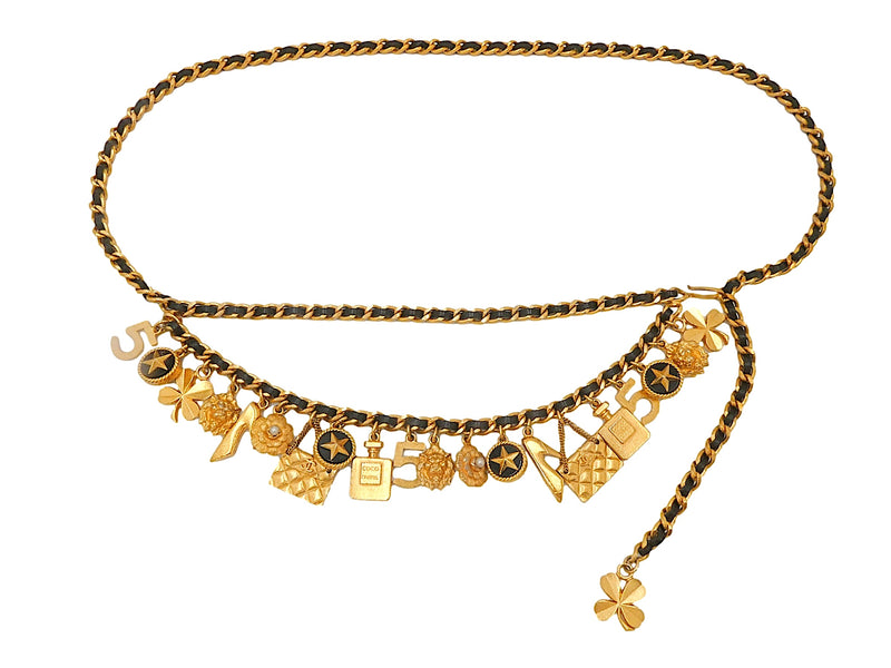 Chanel 93A Vintage 21-Charm Woven Chain Belt Necklace – Boutique Patina