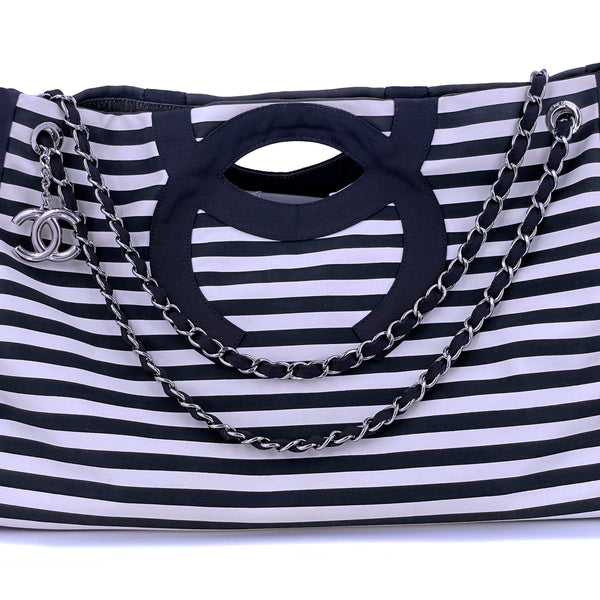 Chanel Navy White Striped Sailor Cruise Shopper Tote Bag SHW – Boutique  Patina