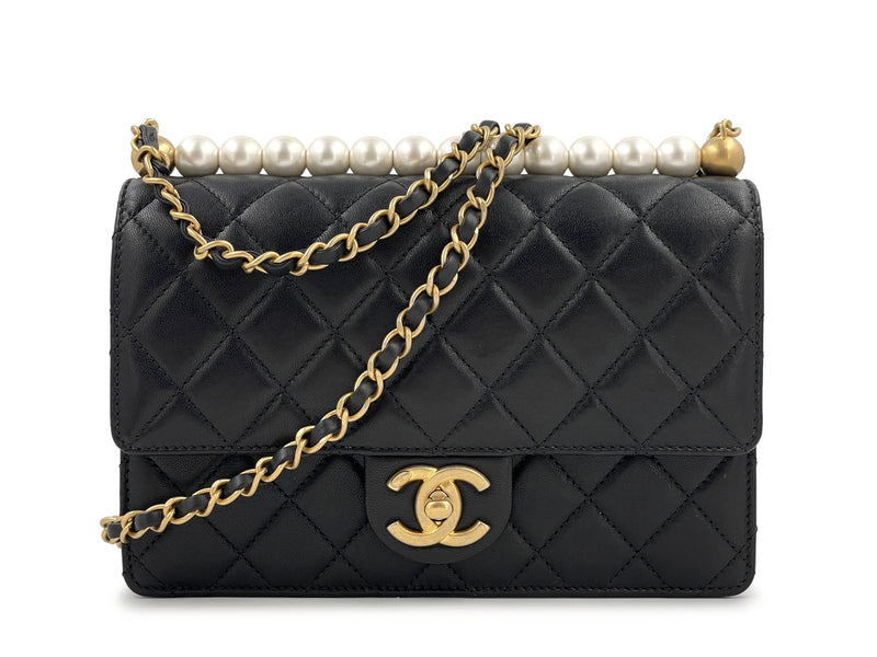 Pristine Chanel 19S Chic Pearls Flap Bag Black GHW – Boutique Patina