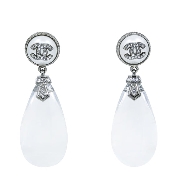 CHANEL TEARDROP EARRINGS(シャネル) Chanel 18S Large Lucite Tear Drop Earrings RHW – Boutique Patina