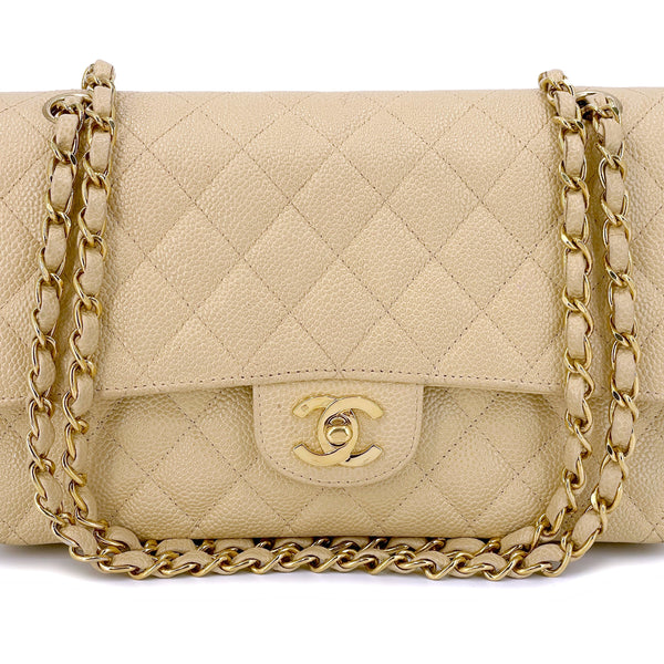 21C Yellow Lambskin Quilted Classic Flap Small Light Gold Hardware