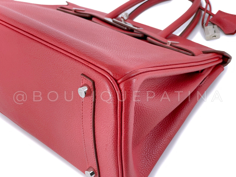 Hermes 30cm Rouge Garrance Red Evergrain Birkin Bag PHW – Boutique Patina