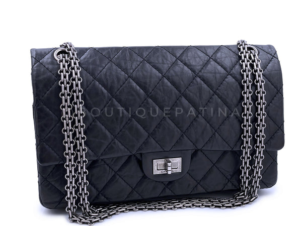 Chanel 2017 Gabrielle Medium Hobo Bag White/Black Leather 17A Fall