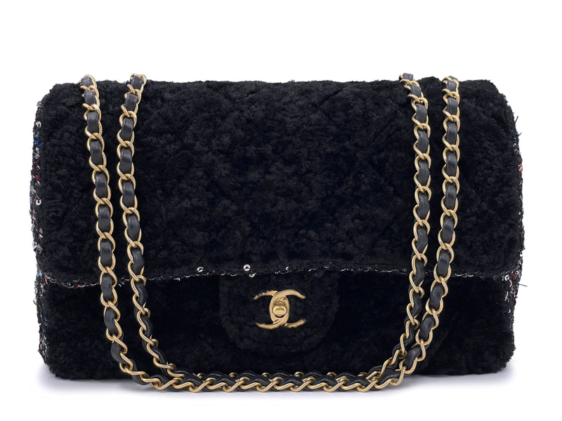 Chanel 2020 Shearling Fantasy Tweed Jumbo Classic Flap Bag GHW – Boutique  Patina